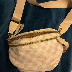 Checkered Nylon Crossbody – Bum Bag